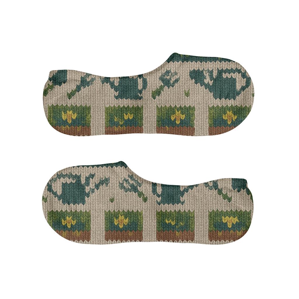 Knitted Illusion Garden Bands, Landscaper Edition unique hidden socks