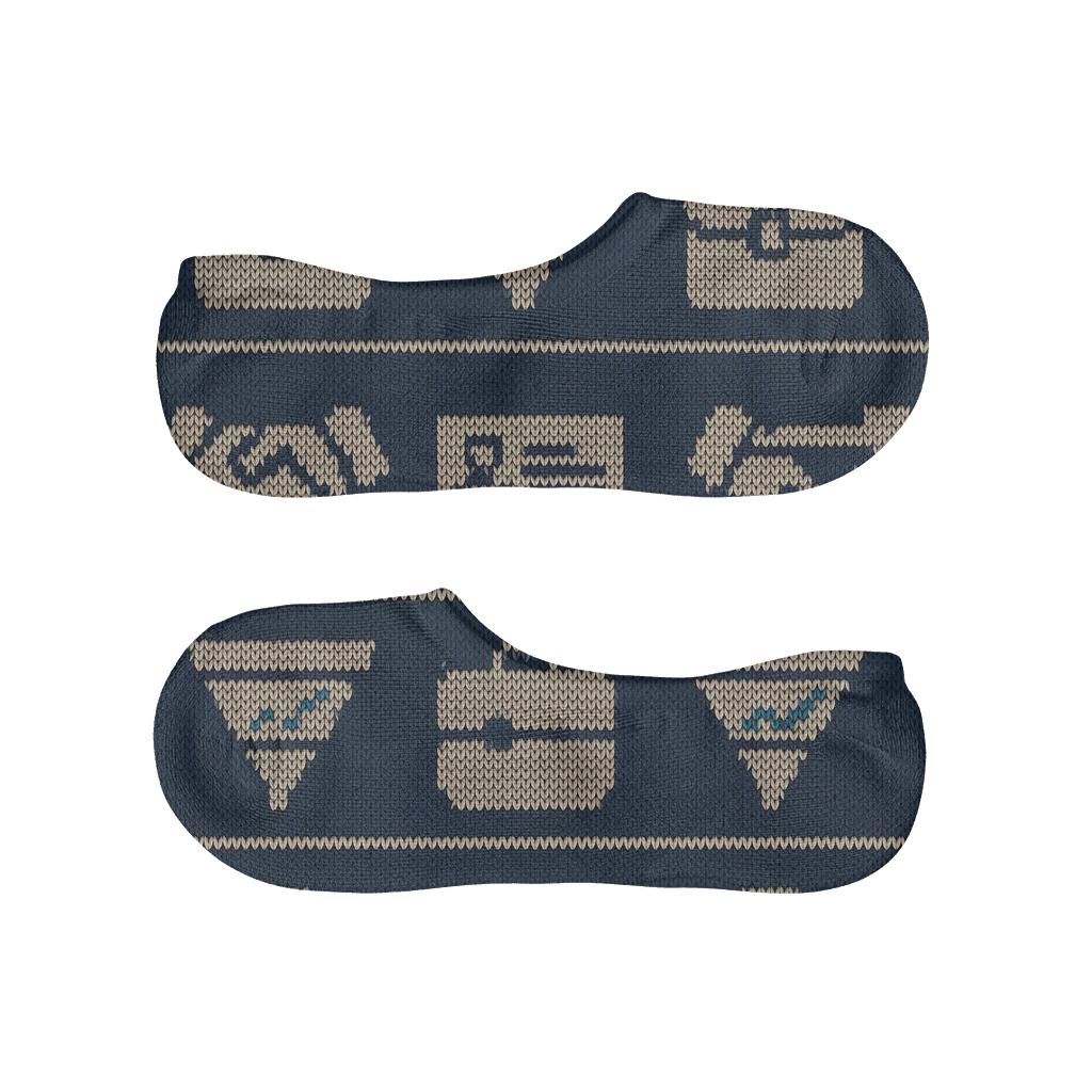 Briefcase And Pipeline Charts In Salesperson Knit Illusion custom no-show socks