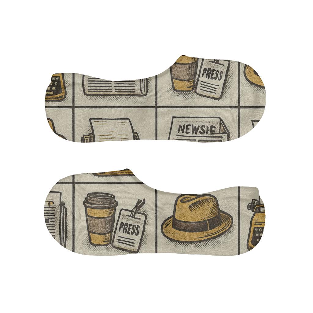 City Desk Tiling, Reporter Collage personalized invisible socks