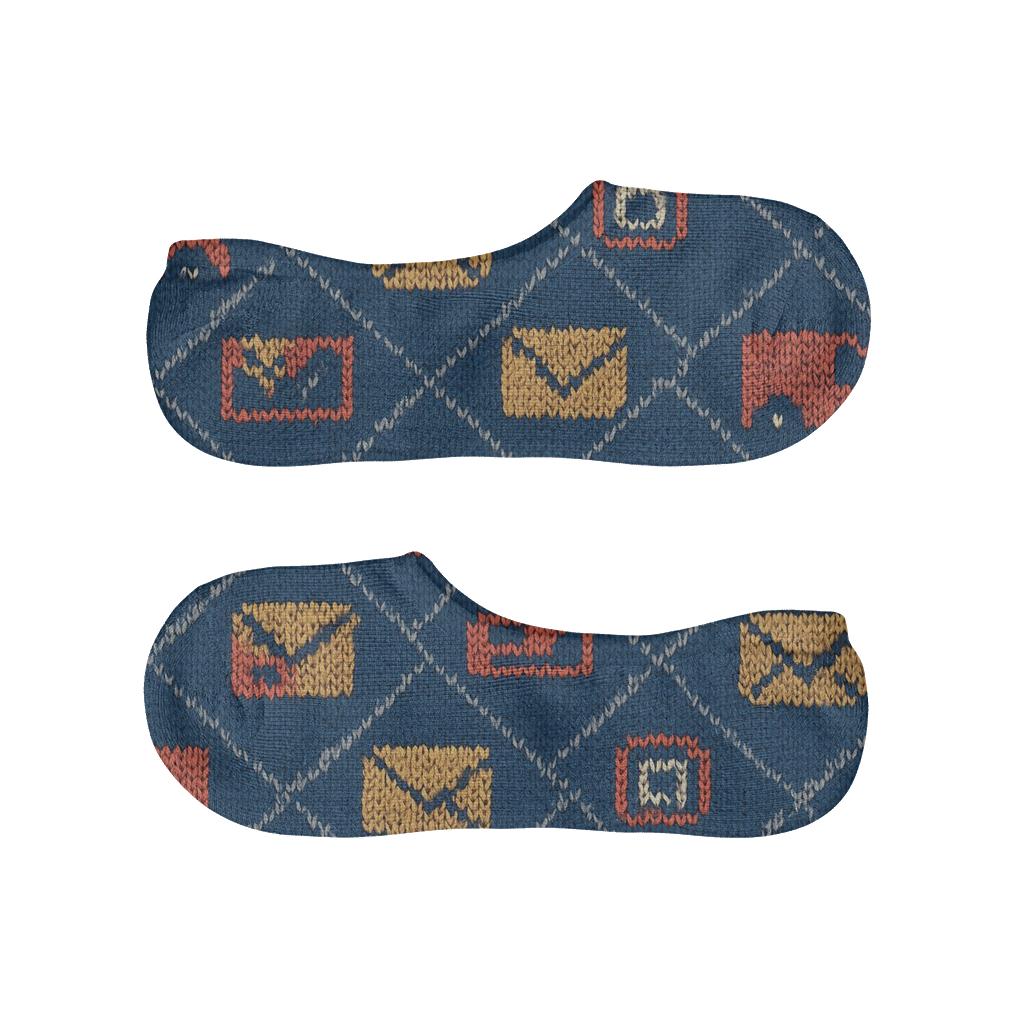 Knitted Airmail Lattice, Mail Carrier Edition comfortable invisible socks