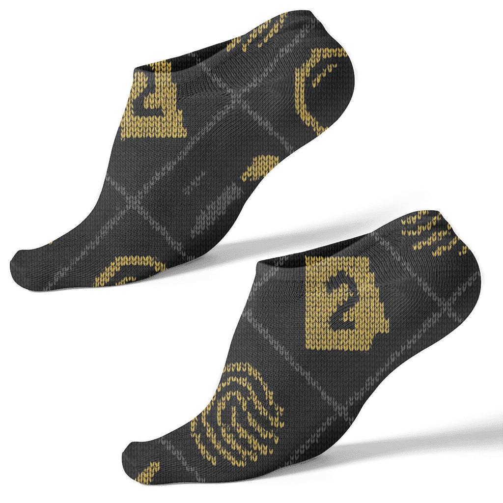 Forensic Knits Crime Scene Investigator Pattern Illusion premium sports ankle socks
