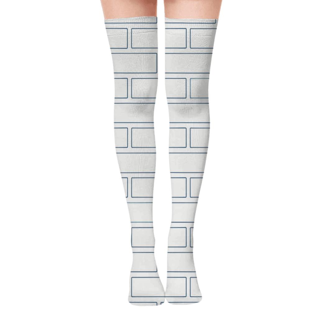 Brick Offset Whisper custom over-the-knee socks