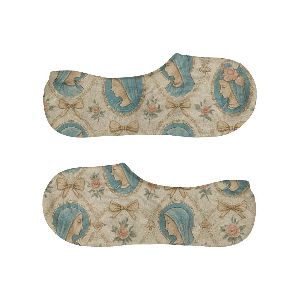 Cameo Lattice With Mary In Sky Blue comfortable invisible socks