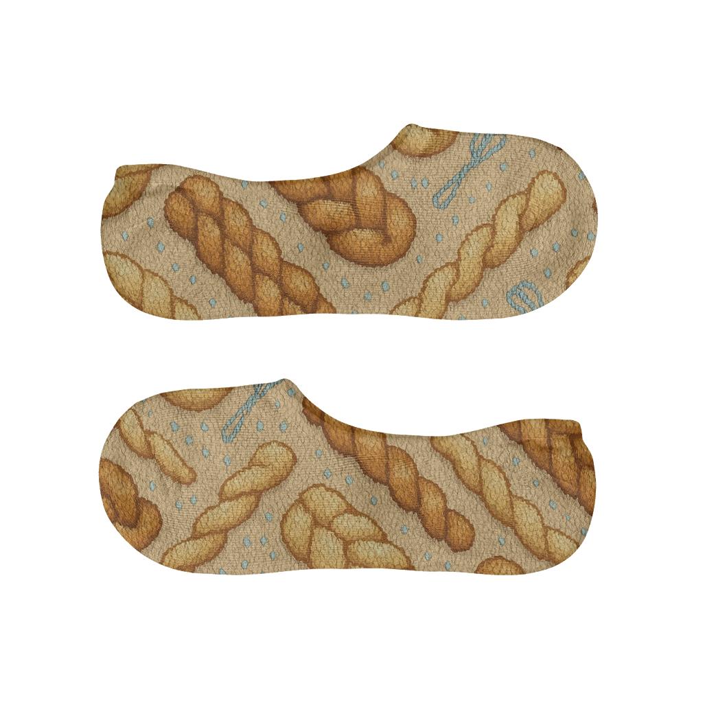 Knitted Illusion Baker Dough Twist Lattice breathable seamless no-show sockscustom no-show socks