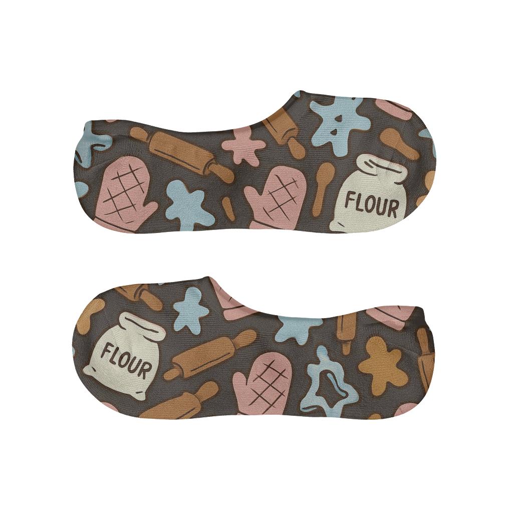 Cookie Cutters In Baker Parade Tiles breathable seamless no-show sockscustom no-show socks