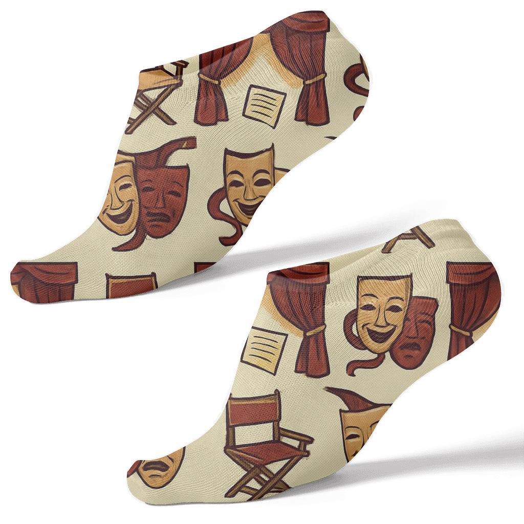 Curtain Lattice Actor Pattern unique graphic ankle socks