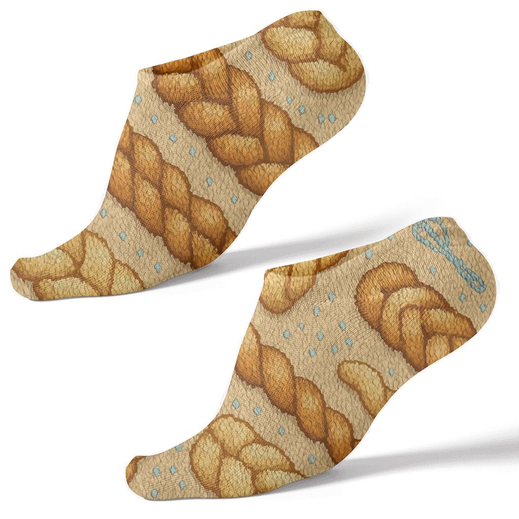 Knitted Illusion Baker Dough Twist Lattice comfortable cotton ankle socks