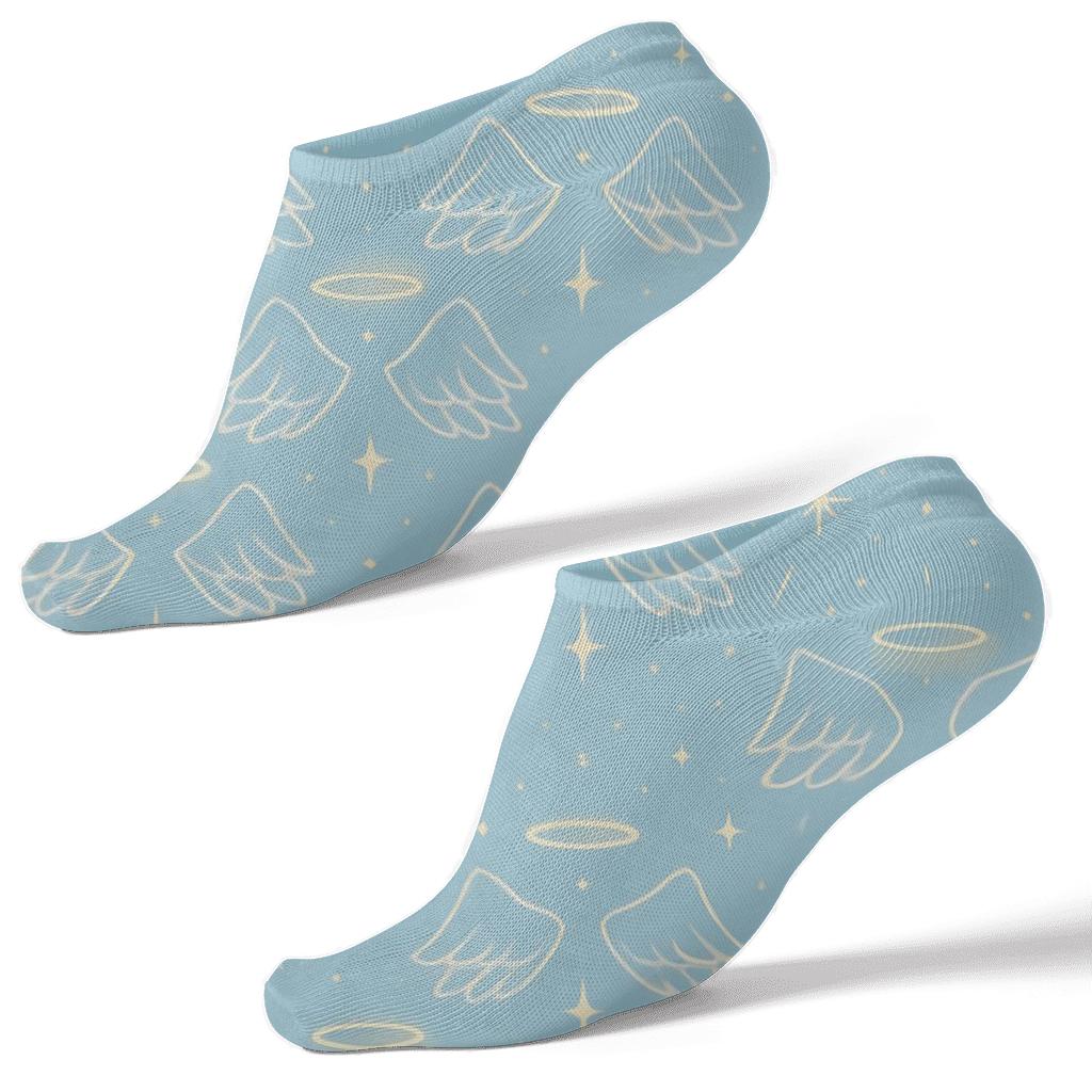 Feather Lattice With Angel Halos comfortable cotton ankle socks