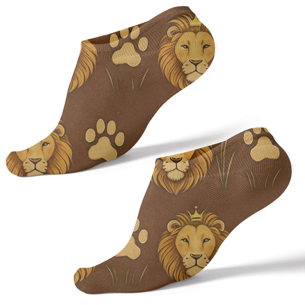 Savanna Crownwork Lion Pattern Bands stylish athletic ankle socks