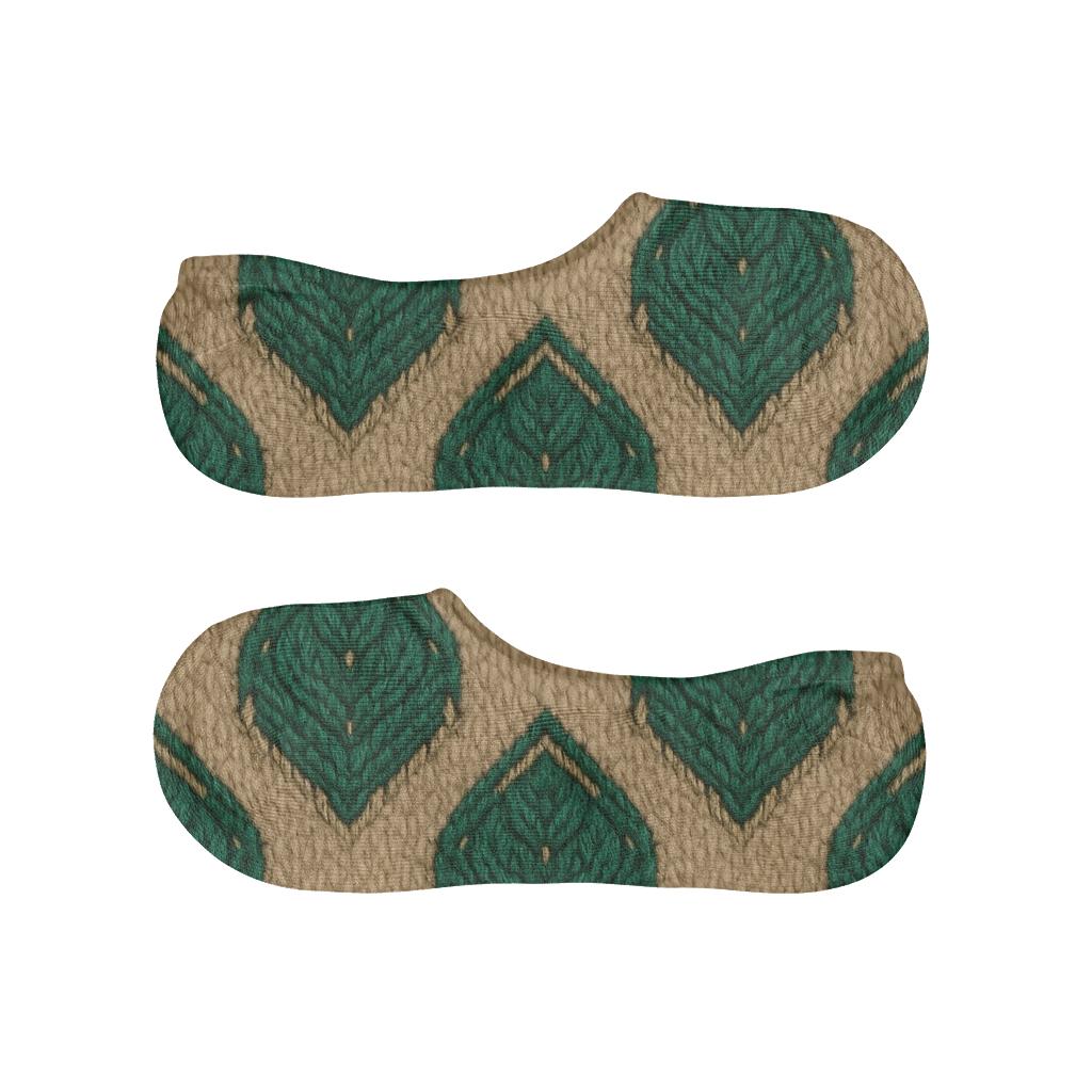 Knitted Illusion Snake Scale Cablework trendy no-show sock styles