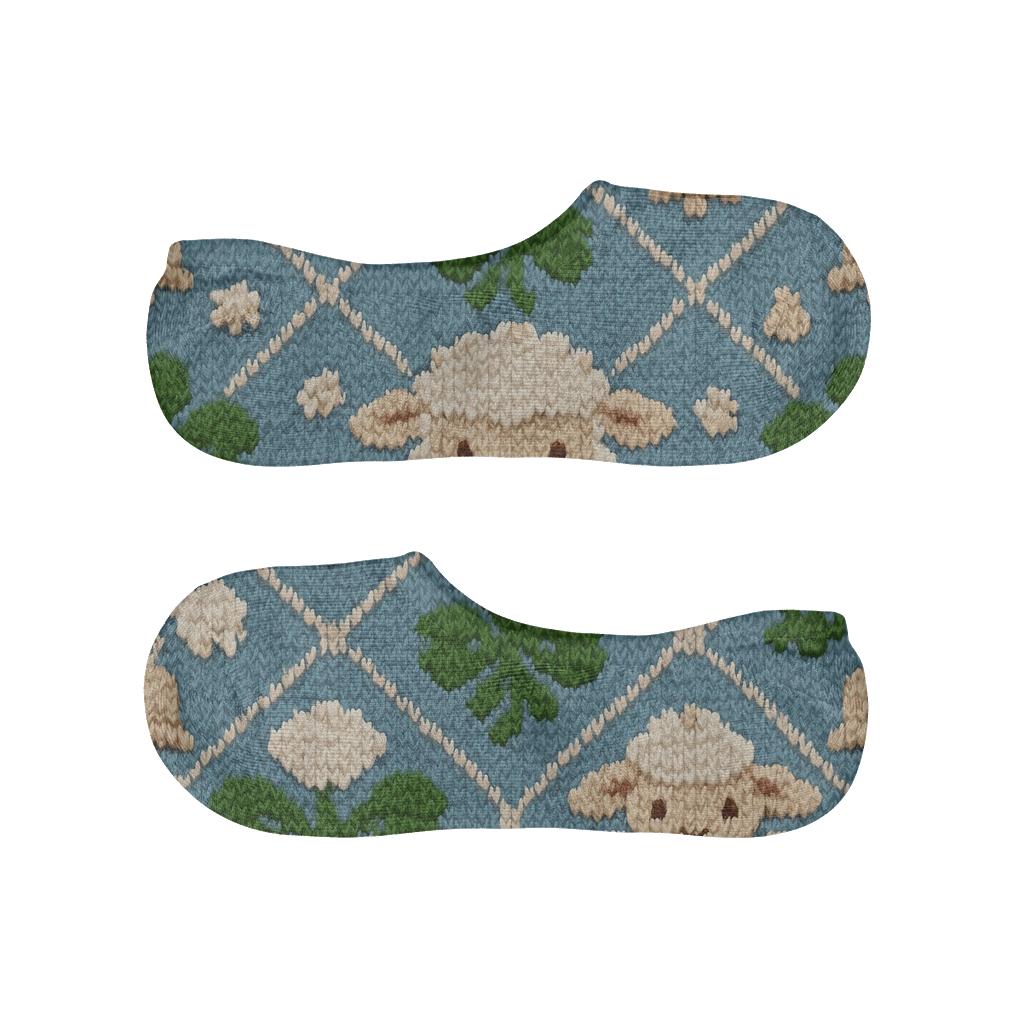 Sheep Knit Illusion Clover Lattice comfortable invisible socks