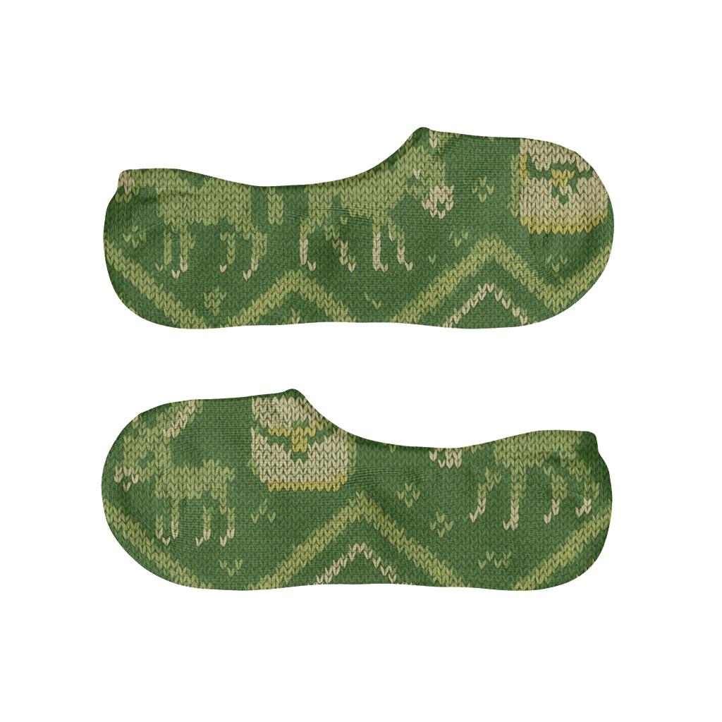 Knitted Donkey Foal Chevron breathable no-show socks