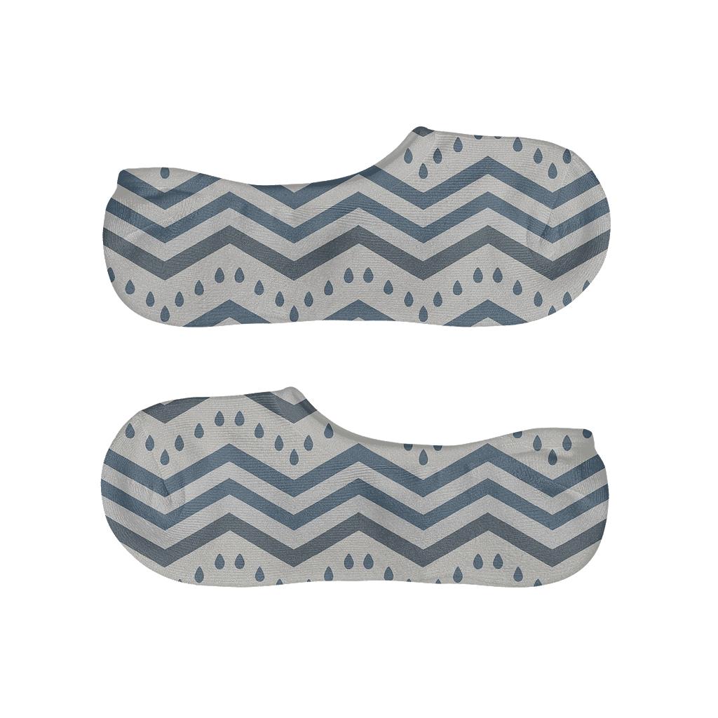 Rainband Stratus With Clouds Chevron trendy no-show sock styles