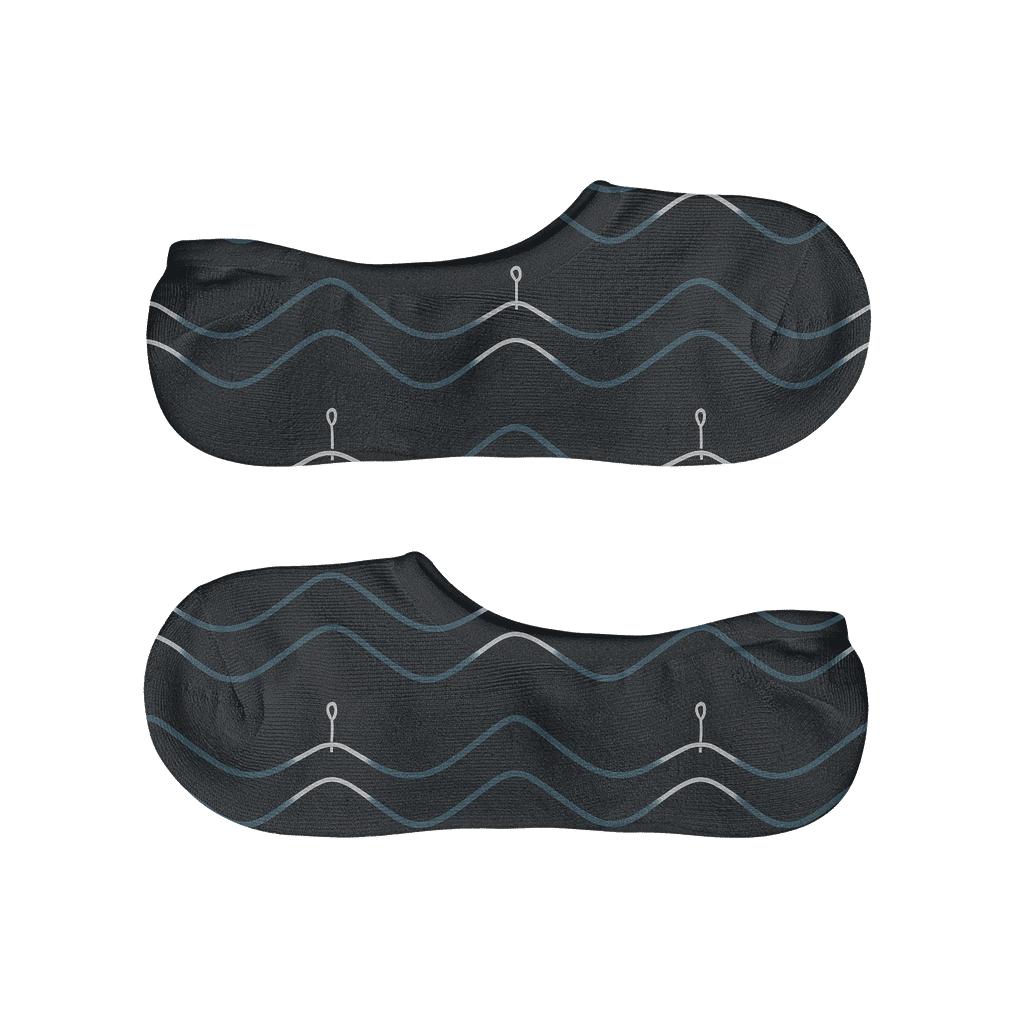 Fisher Line Wave Chevron No Show Socks