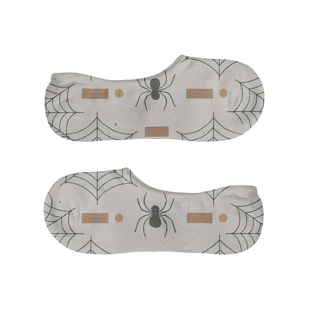 Botanical Bands With Spider Thread Motifs personalized no-show socks