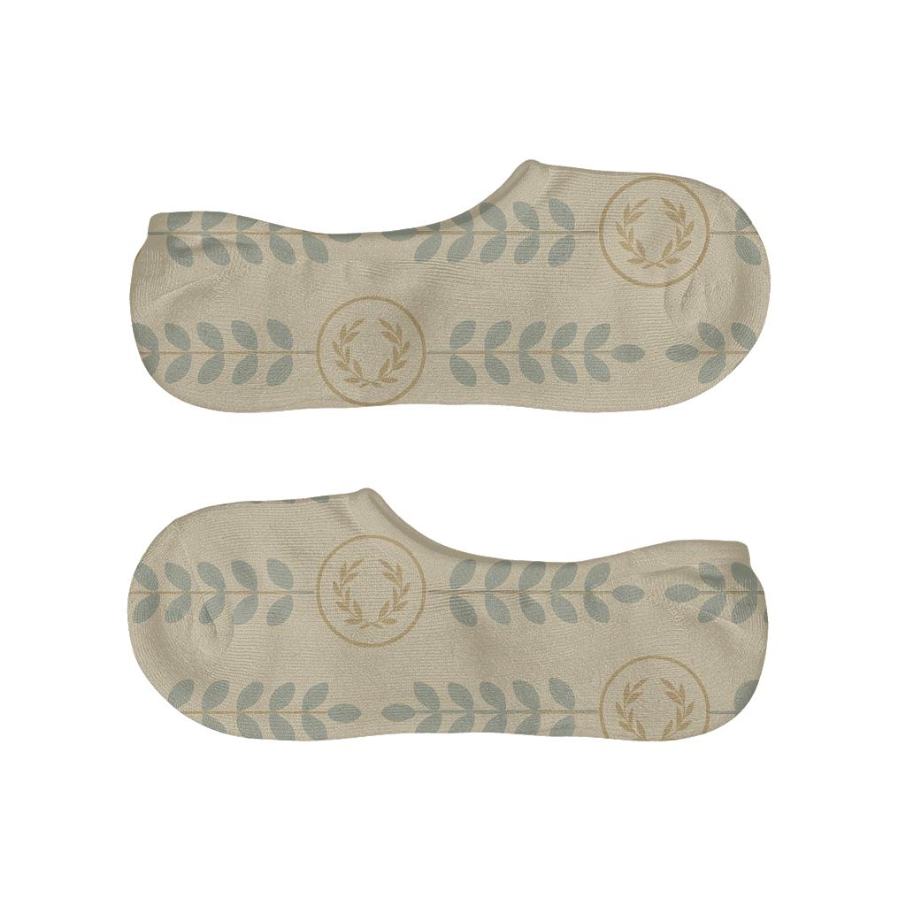 Minimal Garland Bands With Wreath Accents soft cotton no-show socks