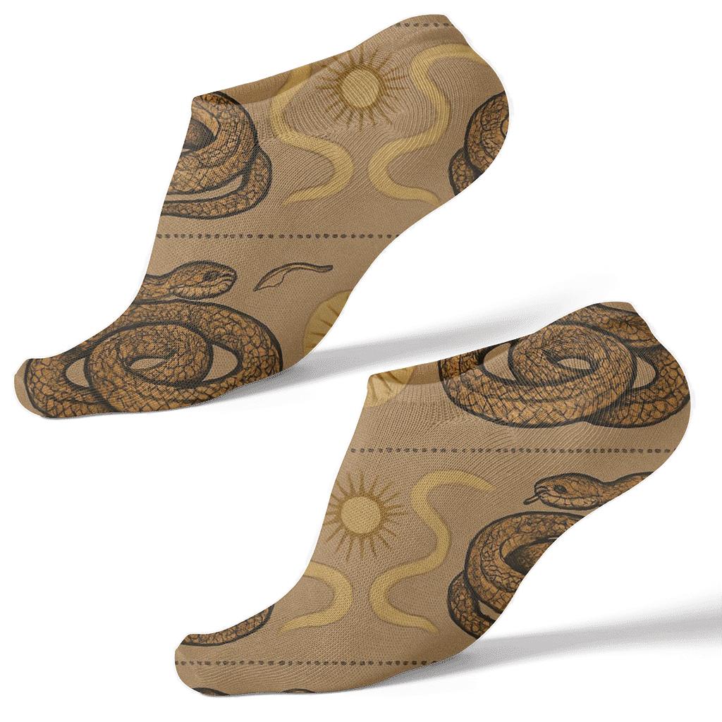 Vintage Naturalist Poster With Snake Trail Bands soft everyday ankle socks