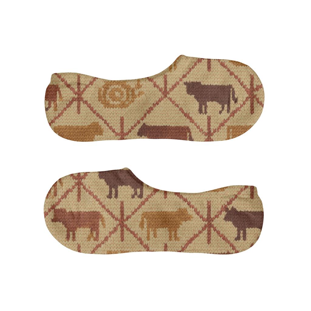 Rancher Cattle Chevron Knit Illusion comfortable low-cut socks