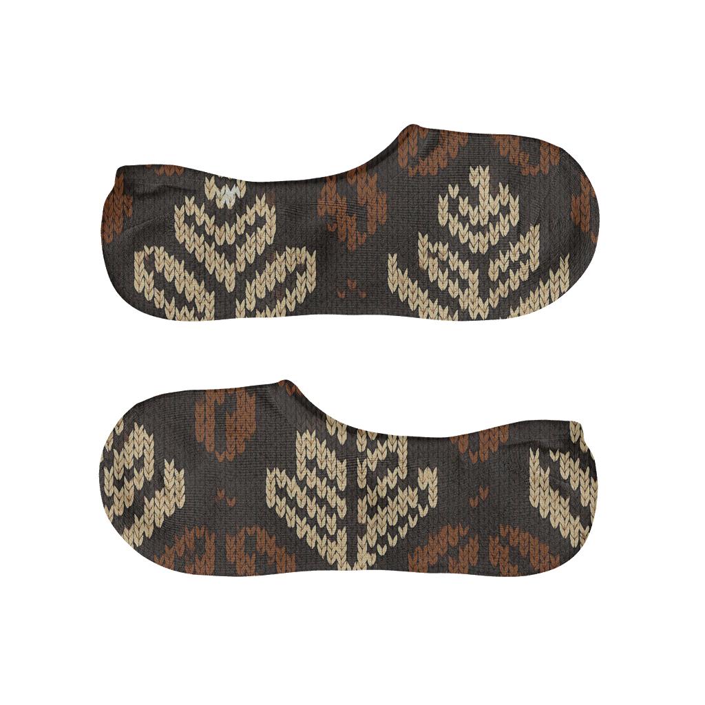 Barista Knit Illusion Coffee Bean Chevron comfortable low-cut socks