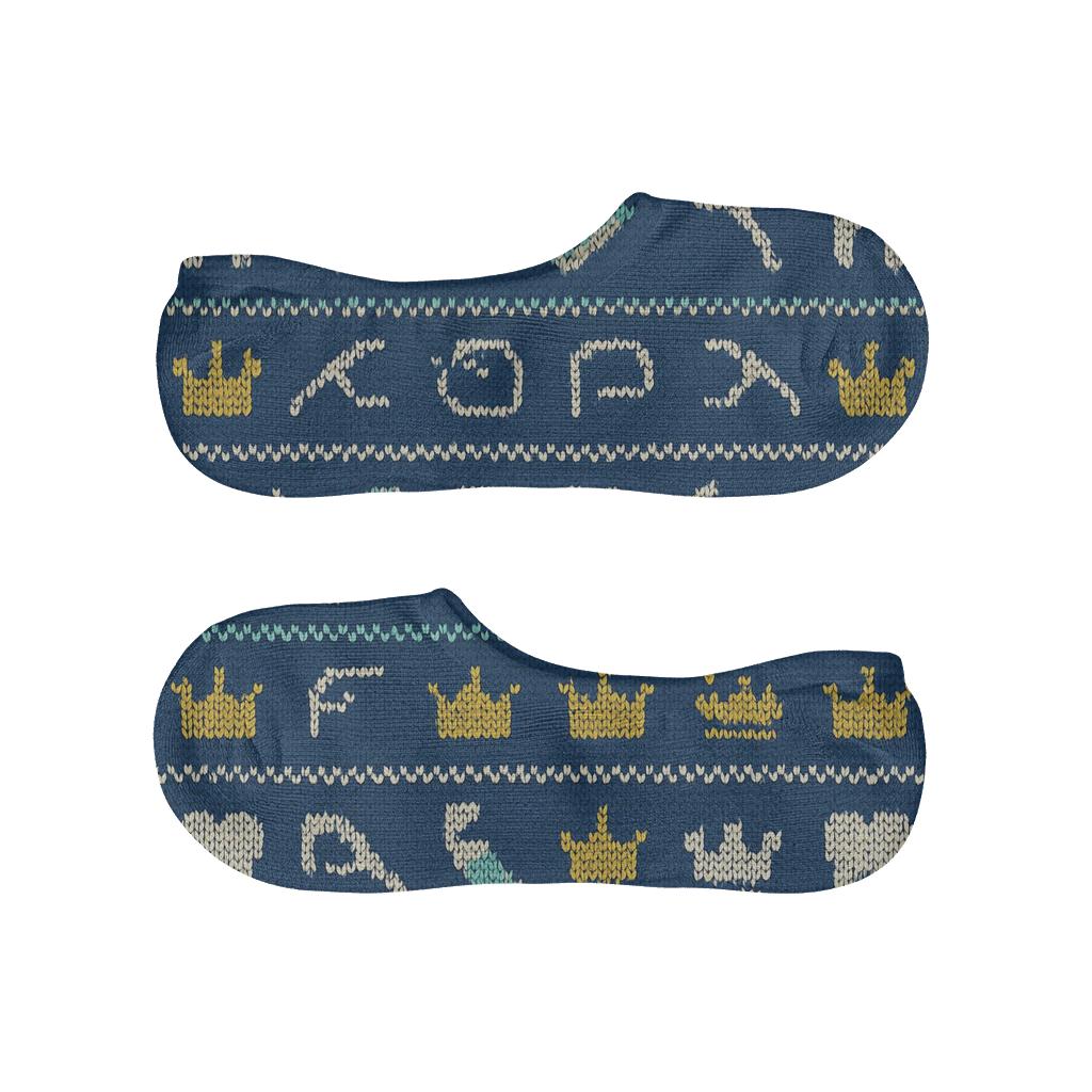 Knitted Peppermint Bands With Dentist Icons unique hidden socks