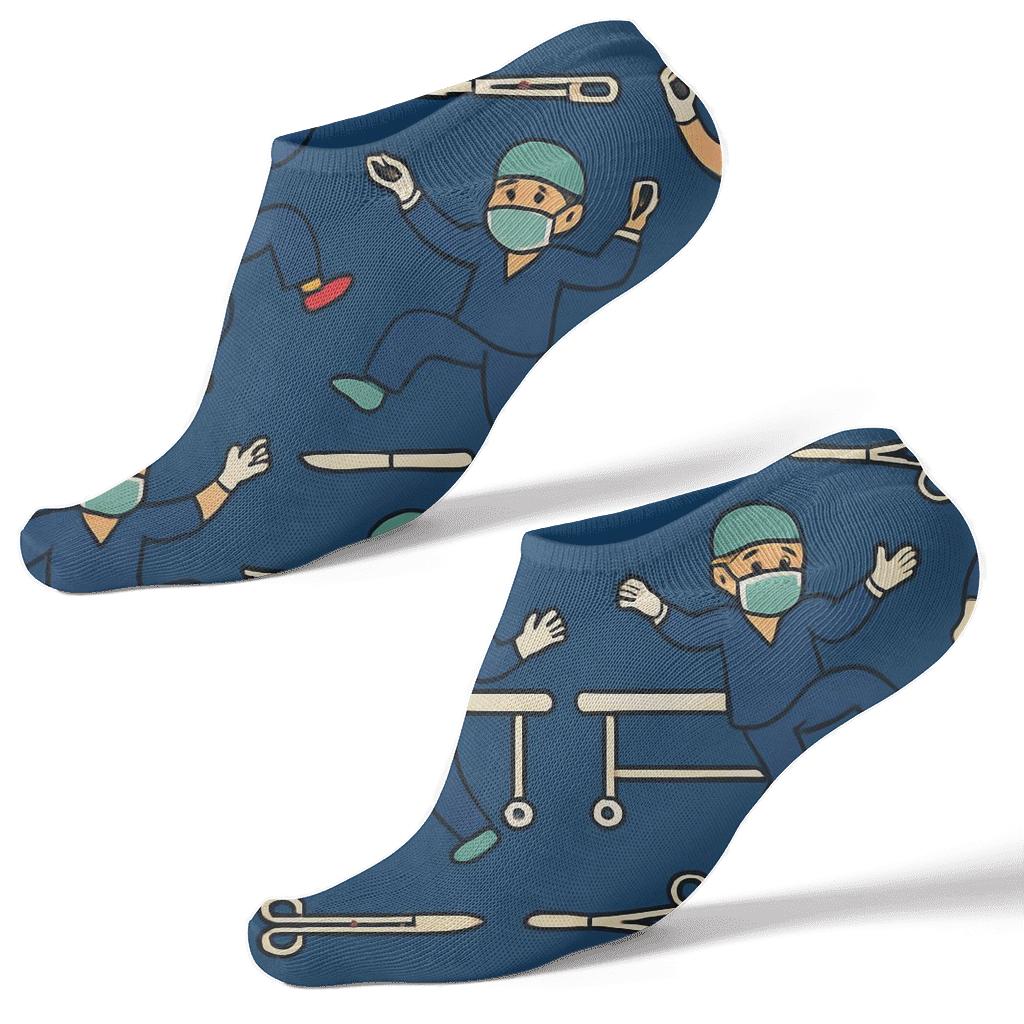Operating Room Party With Surgeon Rhythm Bands comfortable cotton ankle socks