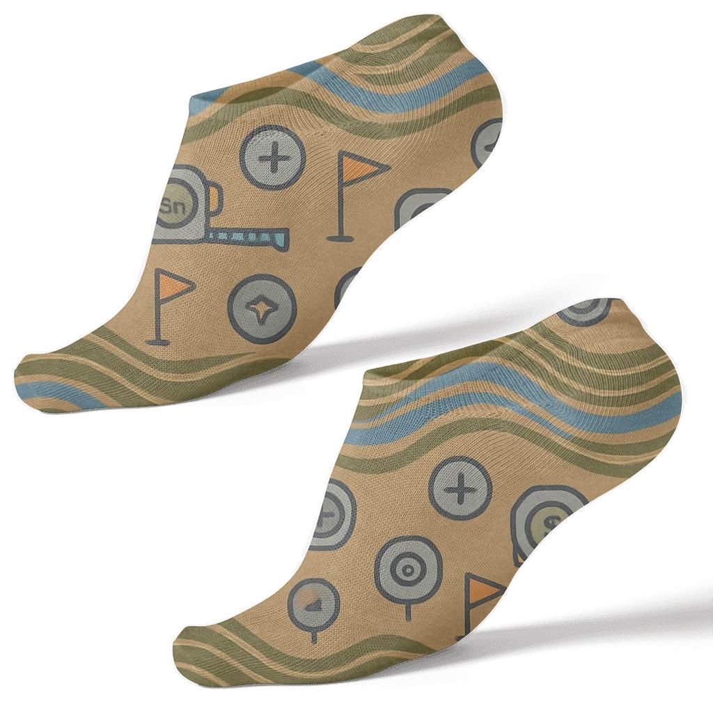 Contour Bands With Surveyor Tools personalized ankle socks