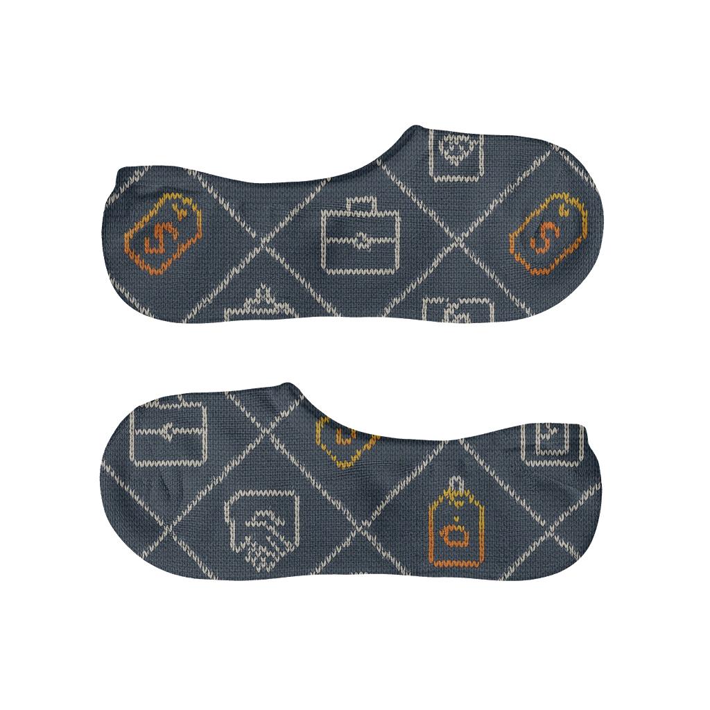 Salesperson Trade Show Tiling Pattern soft cotton no-show socks