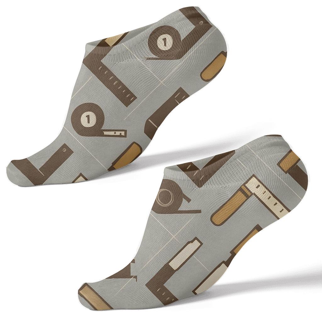 Tool Lattice For Carpenter Workshop Calm soft everyday ankle socks