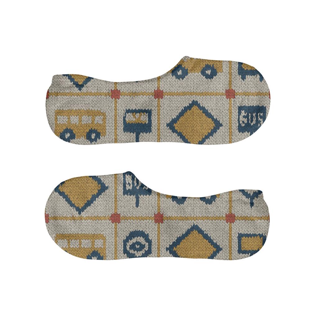 Bus Driver Knitted Grid Of Seats And Stops unique hidden socks