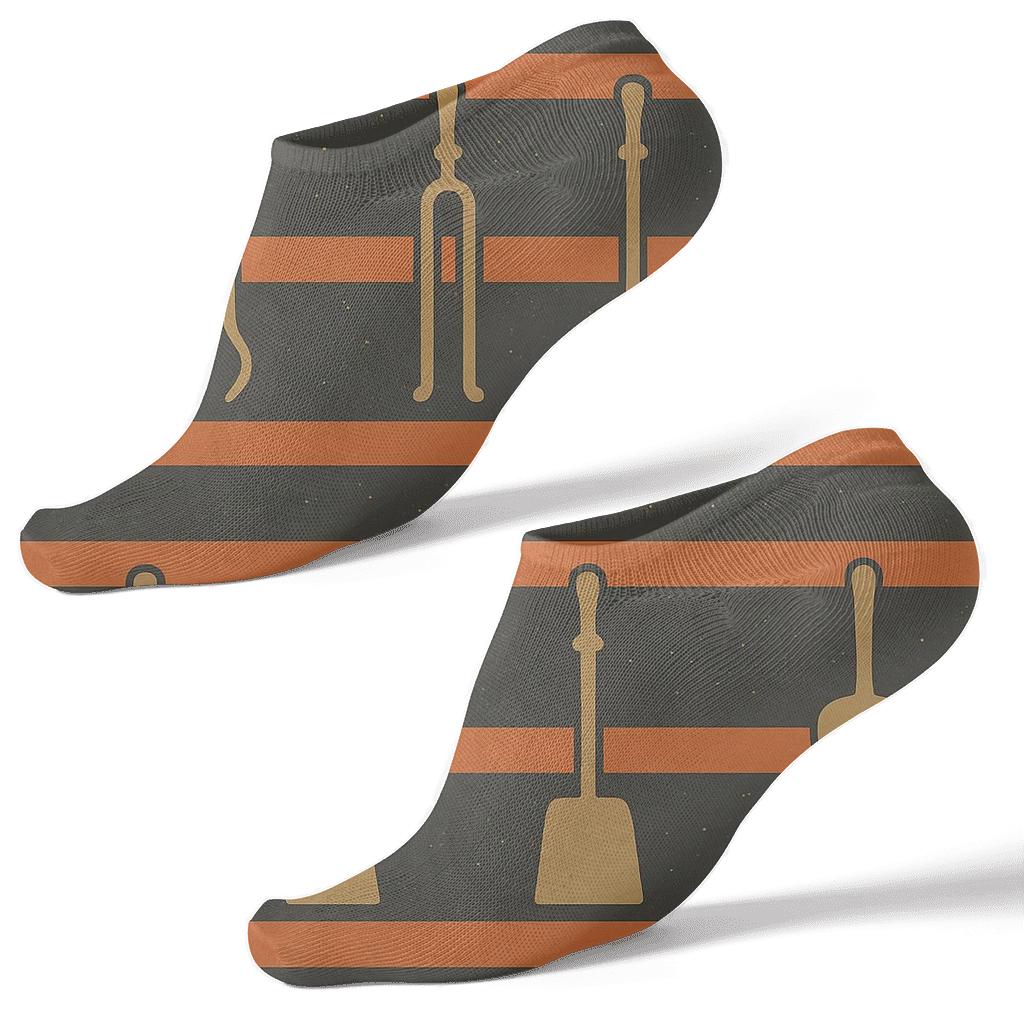 Hearth Tool Bands With Fireplace Rhythm premium sports ankle socks