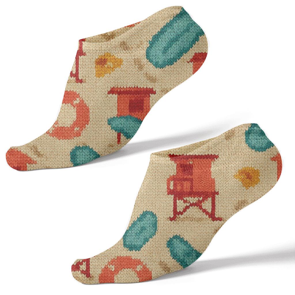 Knitted Tide Lifeguard Pattern custom ankle socks