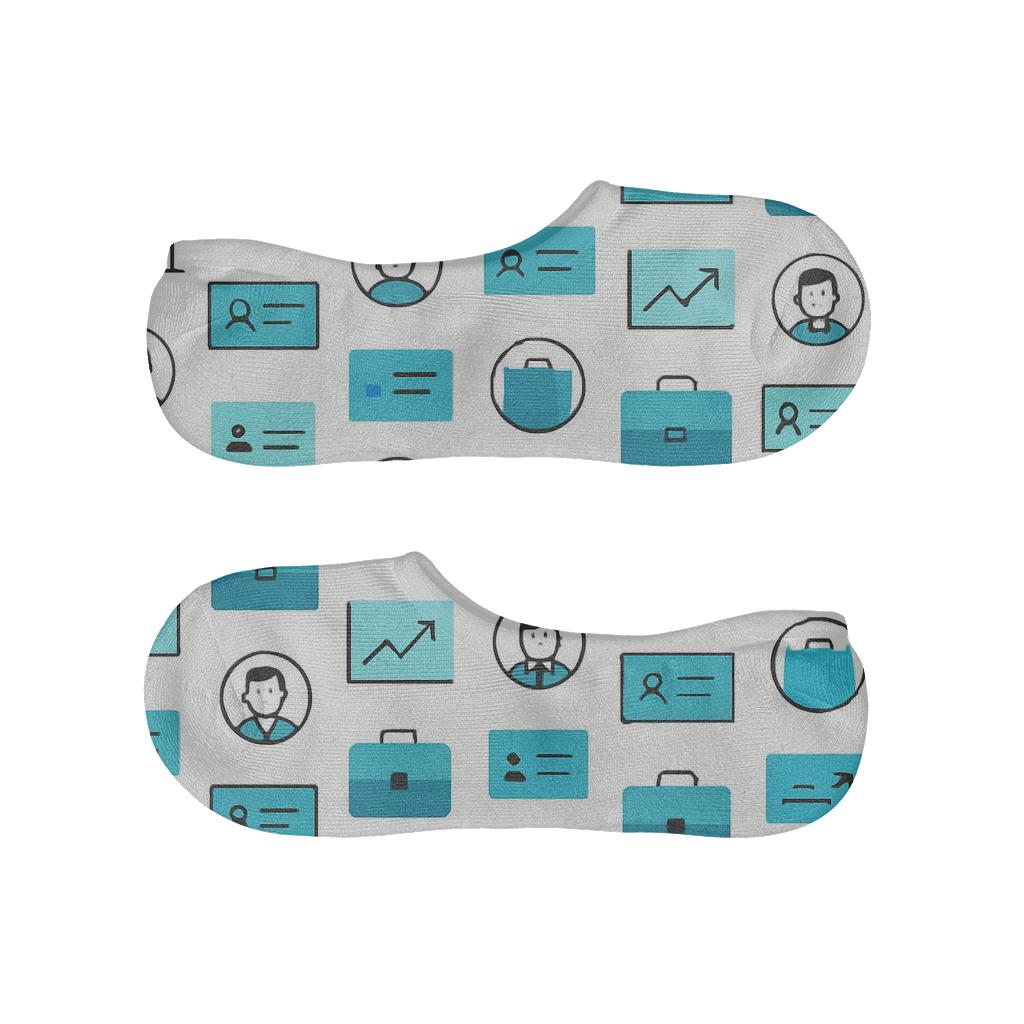 Briefcase Grid With Salesperson Icons personalized invisible socks