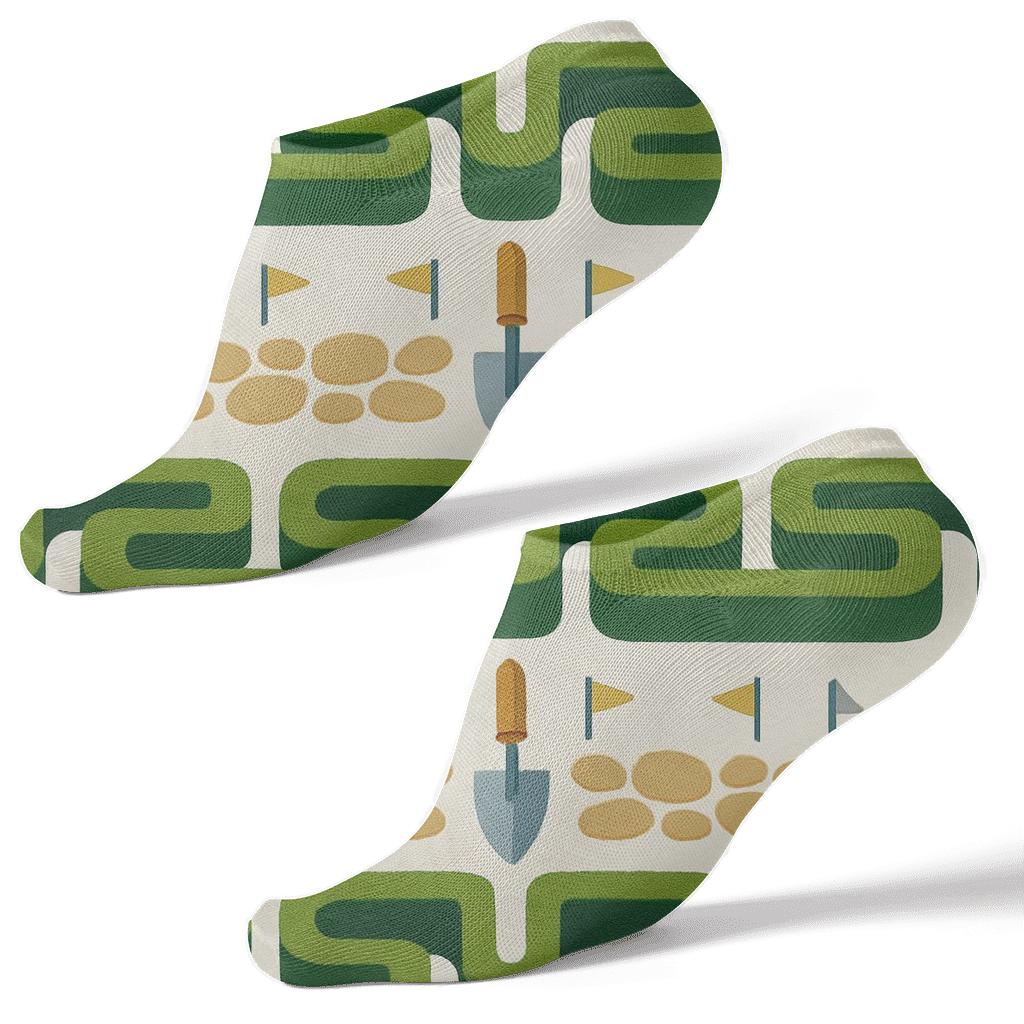 Hedge Maze Bands For The Landscaper trendy patterned ankle socks