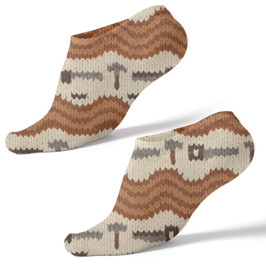 Knitted Illusion Carpenter Grainwave Bands stylish athletic ankle socks