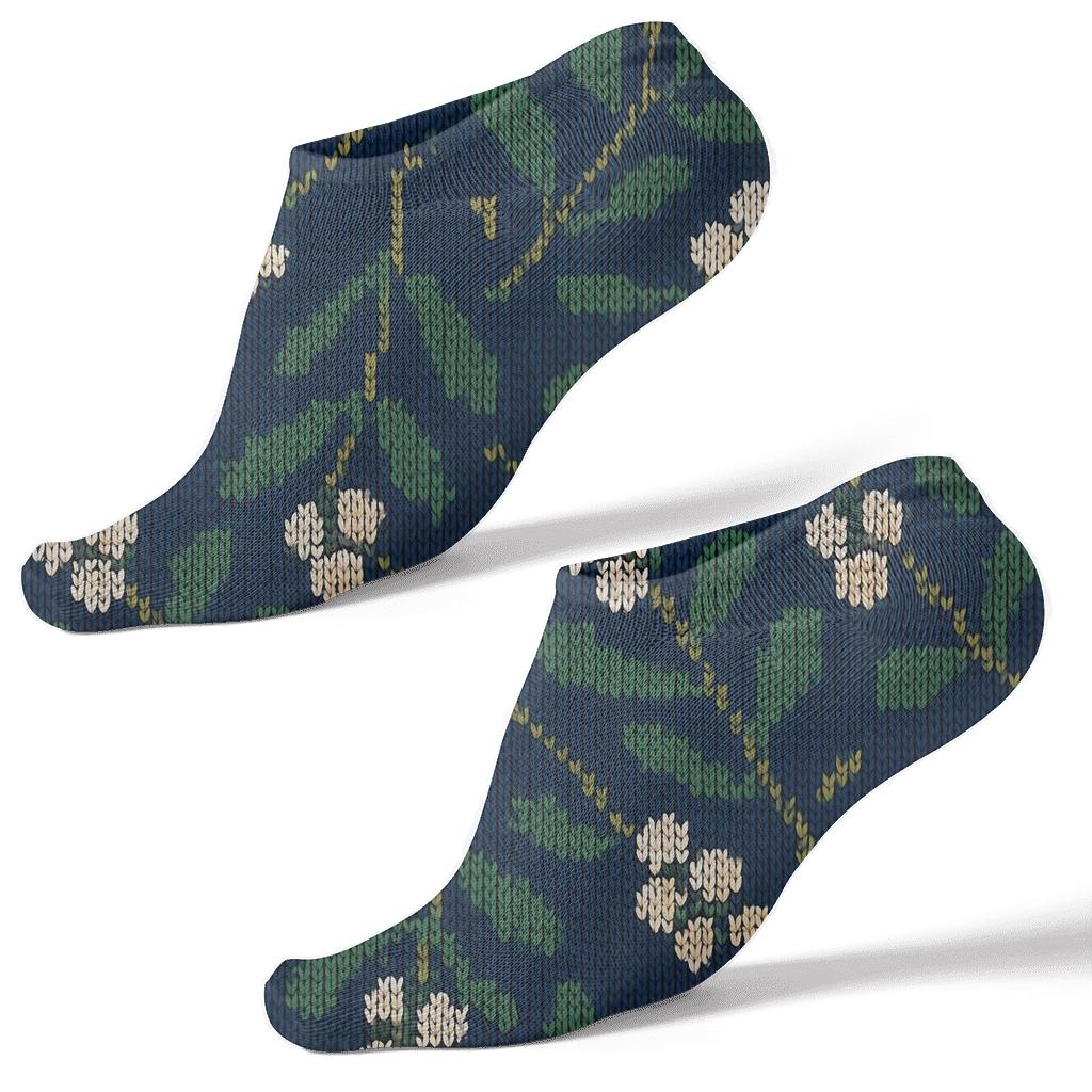 Mistletoe Knit Illusion Lattice comfortable cotton ankle socks