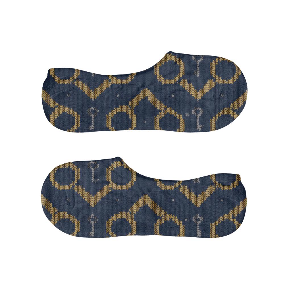 Prison Officer Handcuff Chevron Knit Pattern comfortable invisible socks