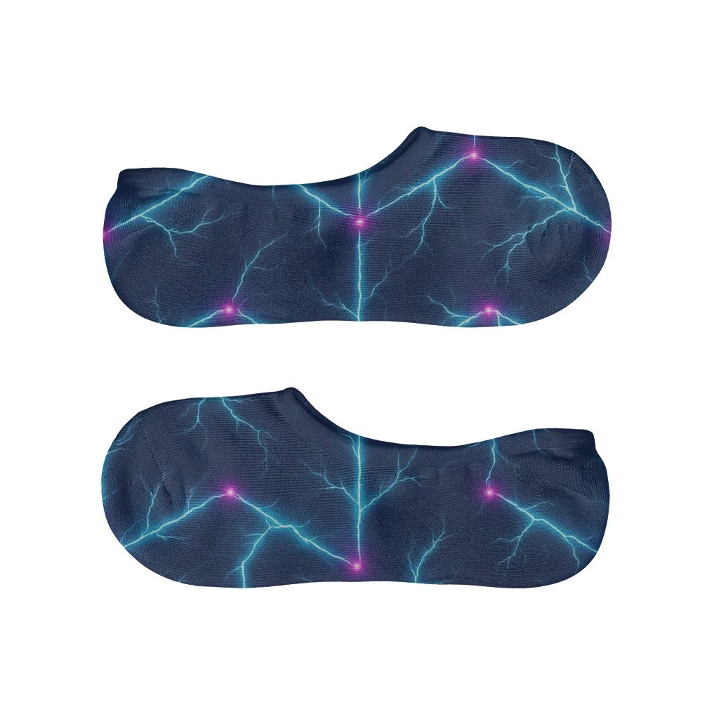 Neon Arc Lattice Over Midnight Storm Field unique hidden socks