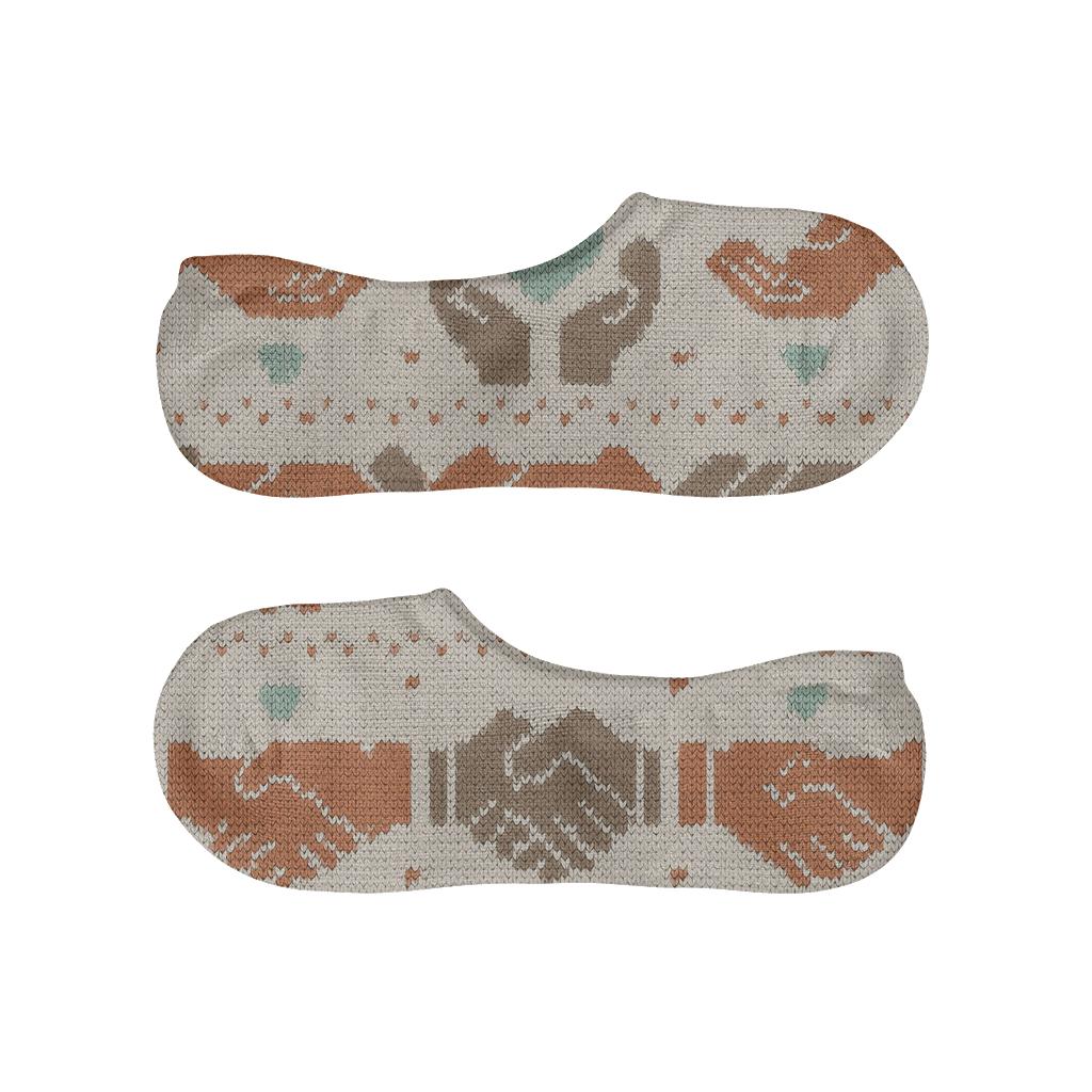Knitted Network For Social Worker Pattern Bands personalized invisible socks