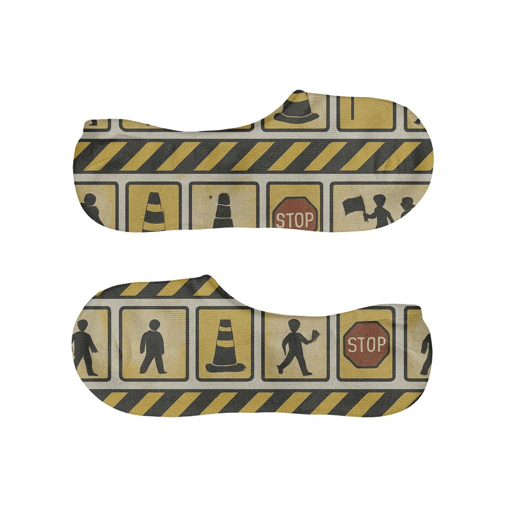 Safety Cone Bands With Crossing Guard Signal Tiles anti-slip no-show socks