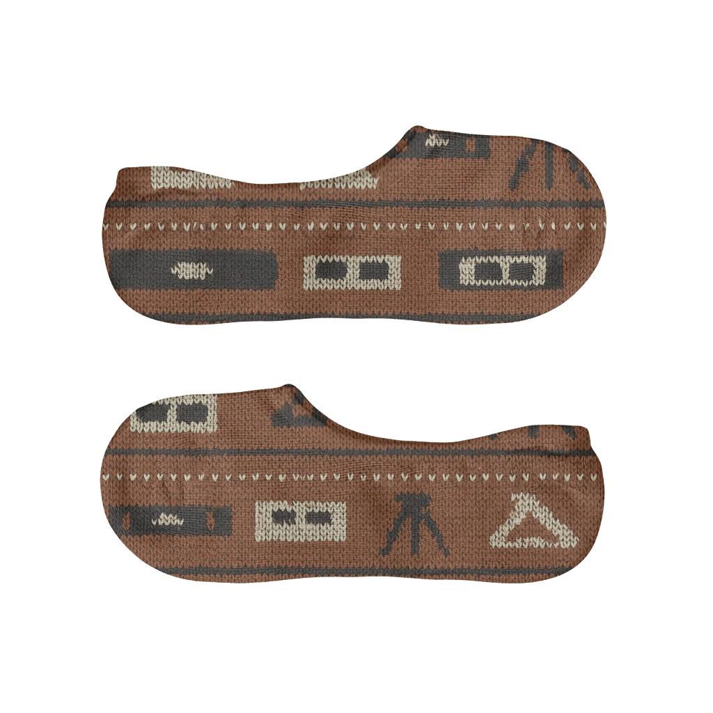 Pattern Bands With Civil Engineer Tools comfortable invisible socks