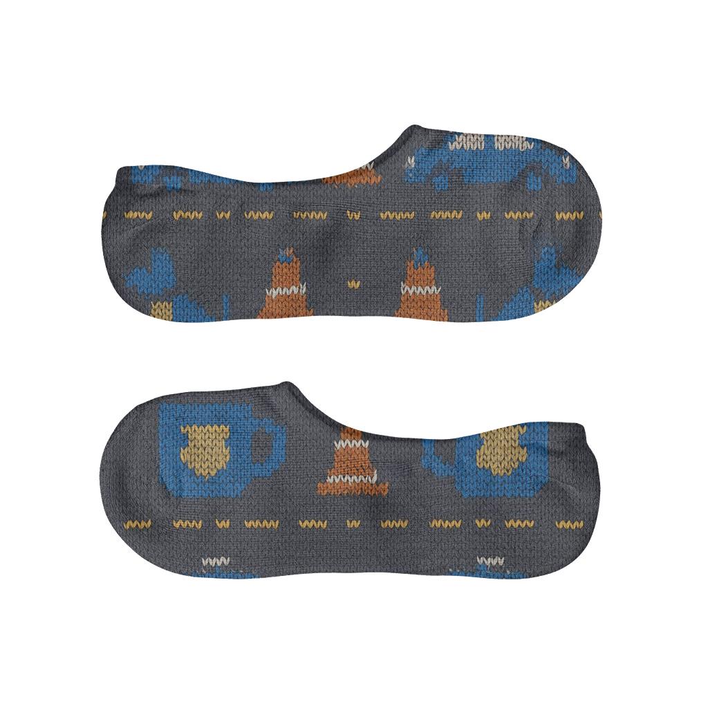 Security Guard Knit Illusion Patrol Parade breathable seamless no-show sockscustom no-show socks