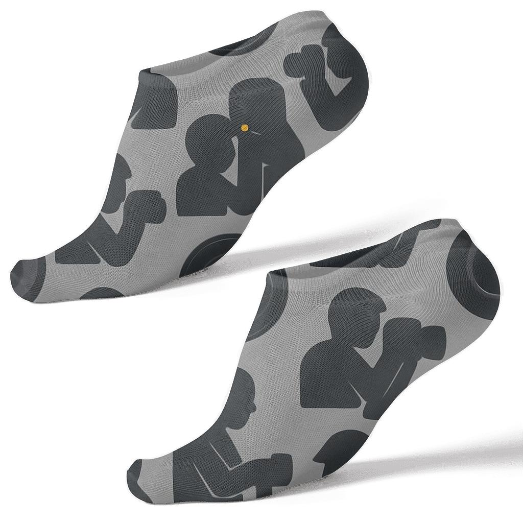 Lens Chevron Rhythm With Photographer Icons stylish athletic ankle socks