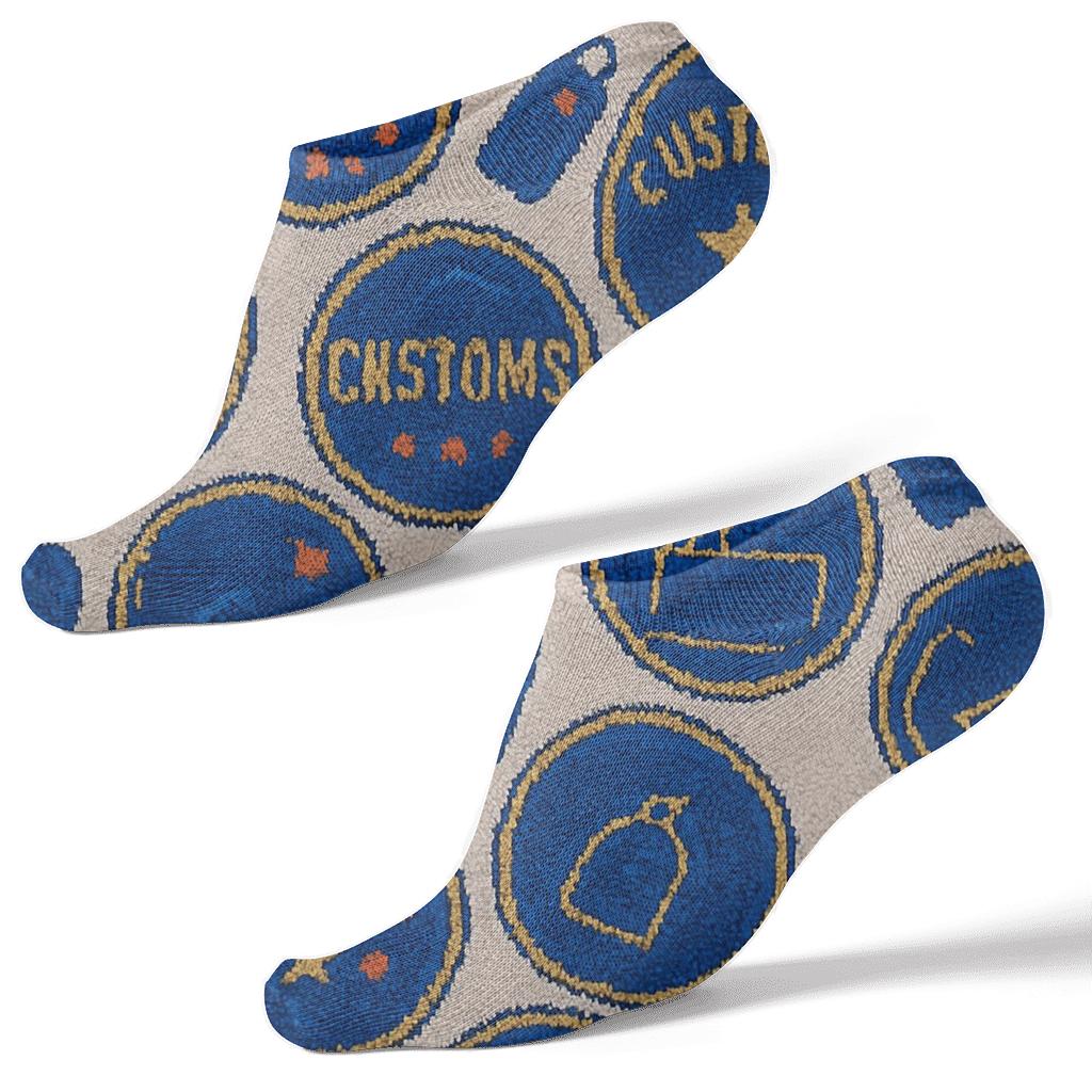 Customs Officer Badgework Tessellation premium sports ankle socks