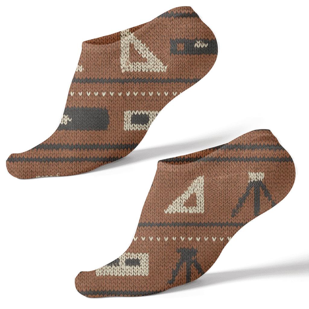 Pattern Bands With Civil Engineer Tools custom ankle socks