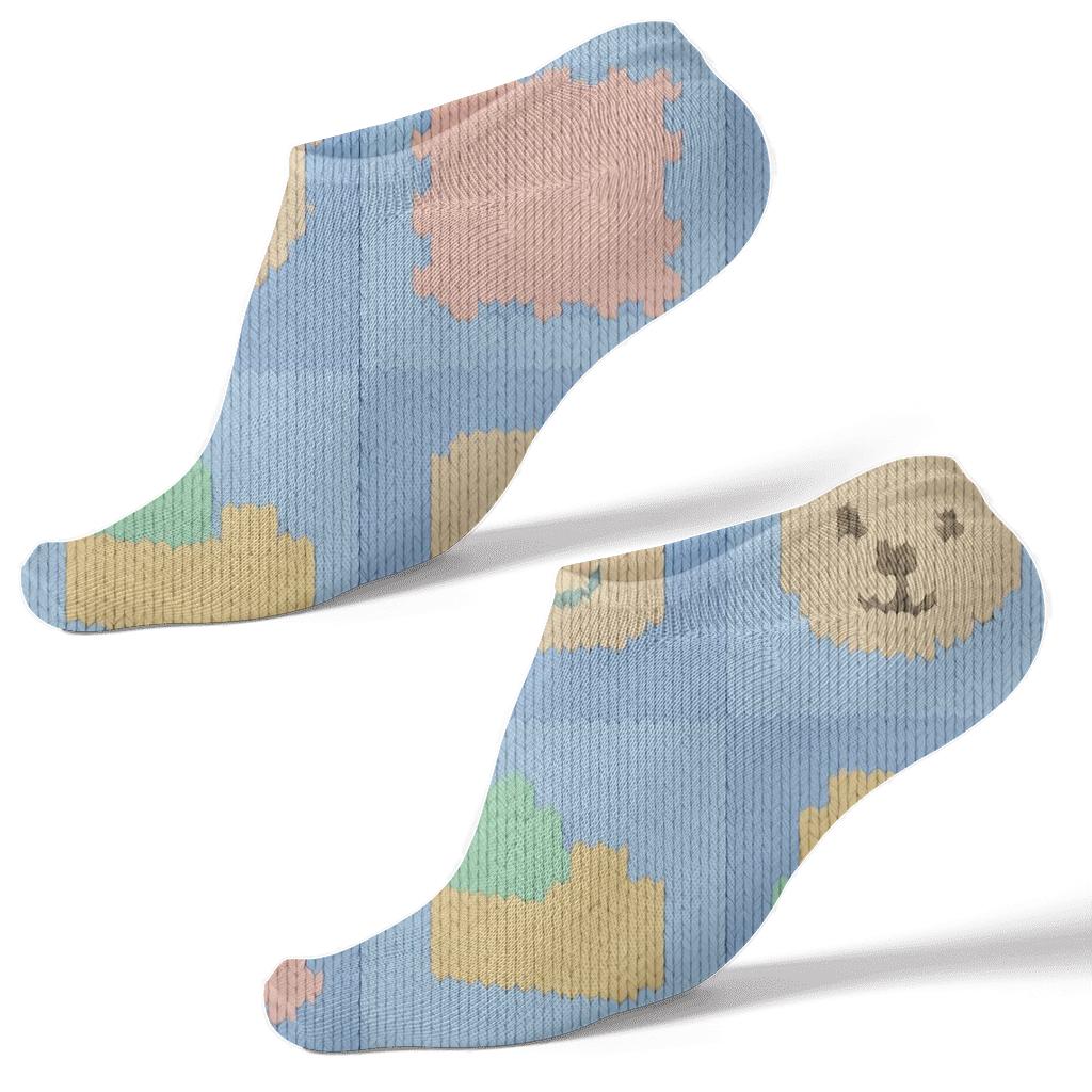 Childcare Worker Knitted Play Mat Tessellation comfortable cotton ankle socks