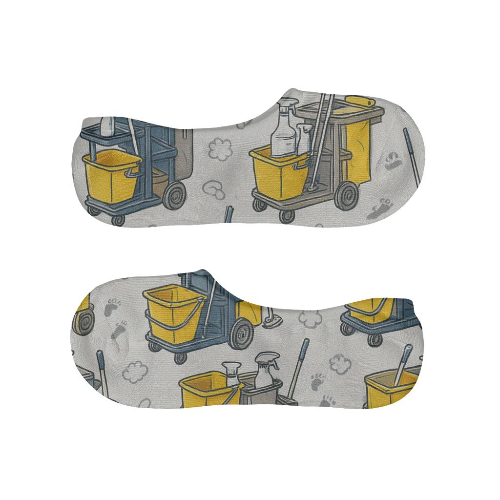 Tilewave Custodian Cart Tessellation personalized no-show socks