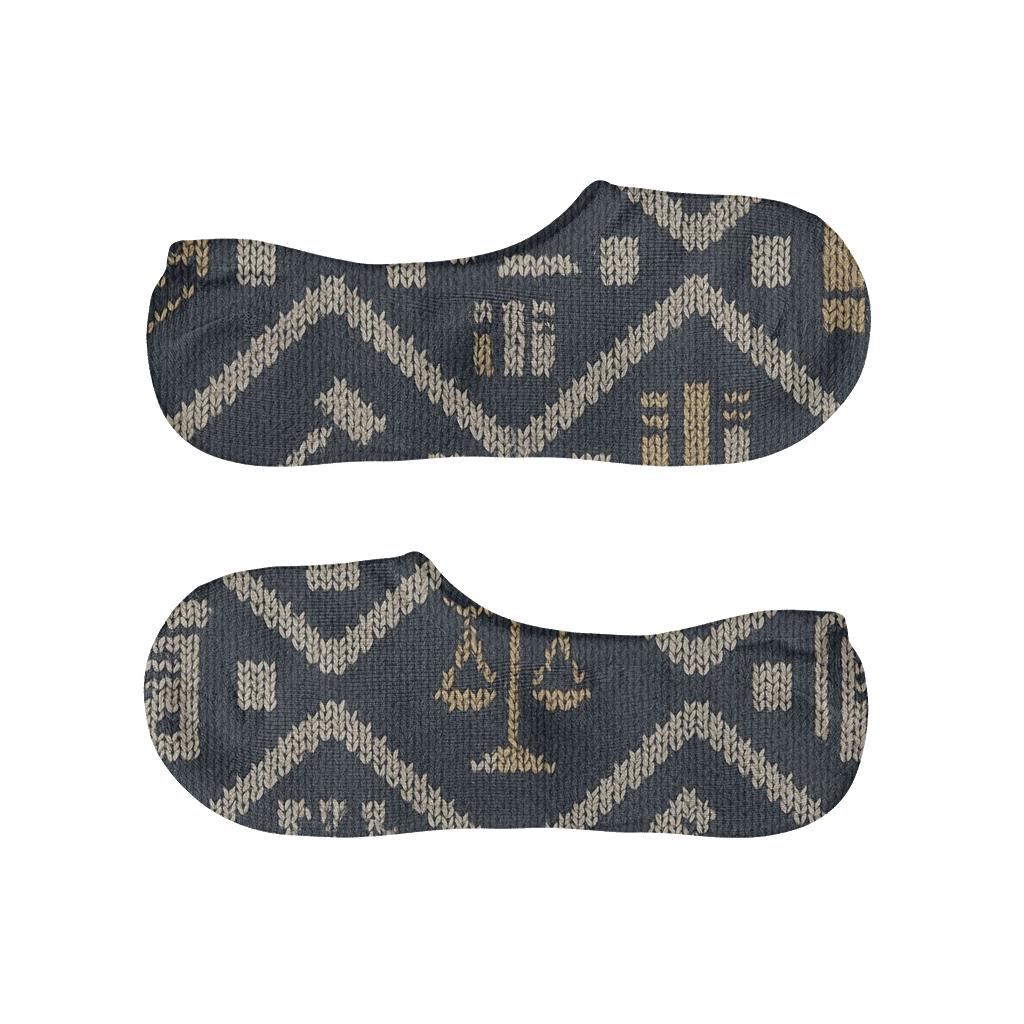 Probation Officer Badge And Gavel Chevron comfortable invisible socks