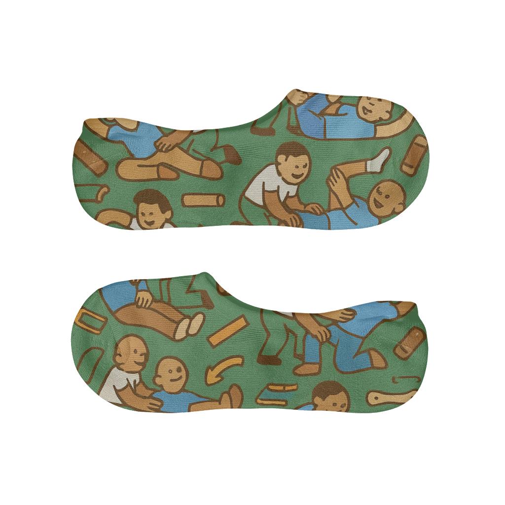 Physical Therapist Assisted Stretch Chevron Parade unique hidden socks