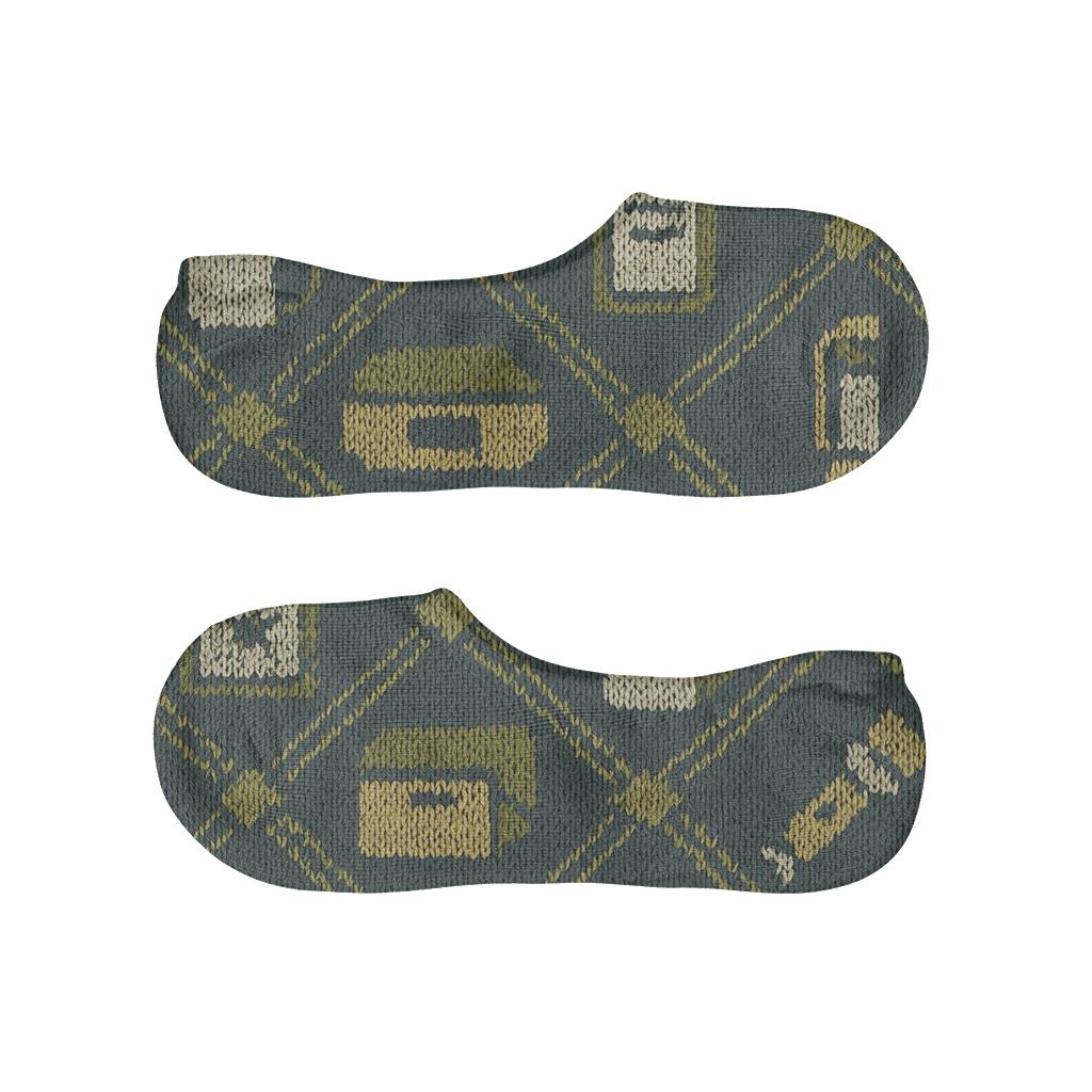 Knitted Pattern Illusion Pest Control Technician Toolwork Tiling unique hidden socks