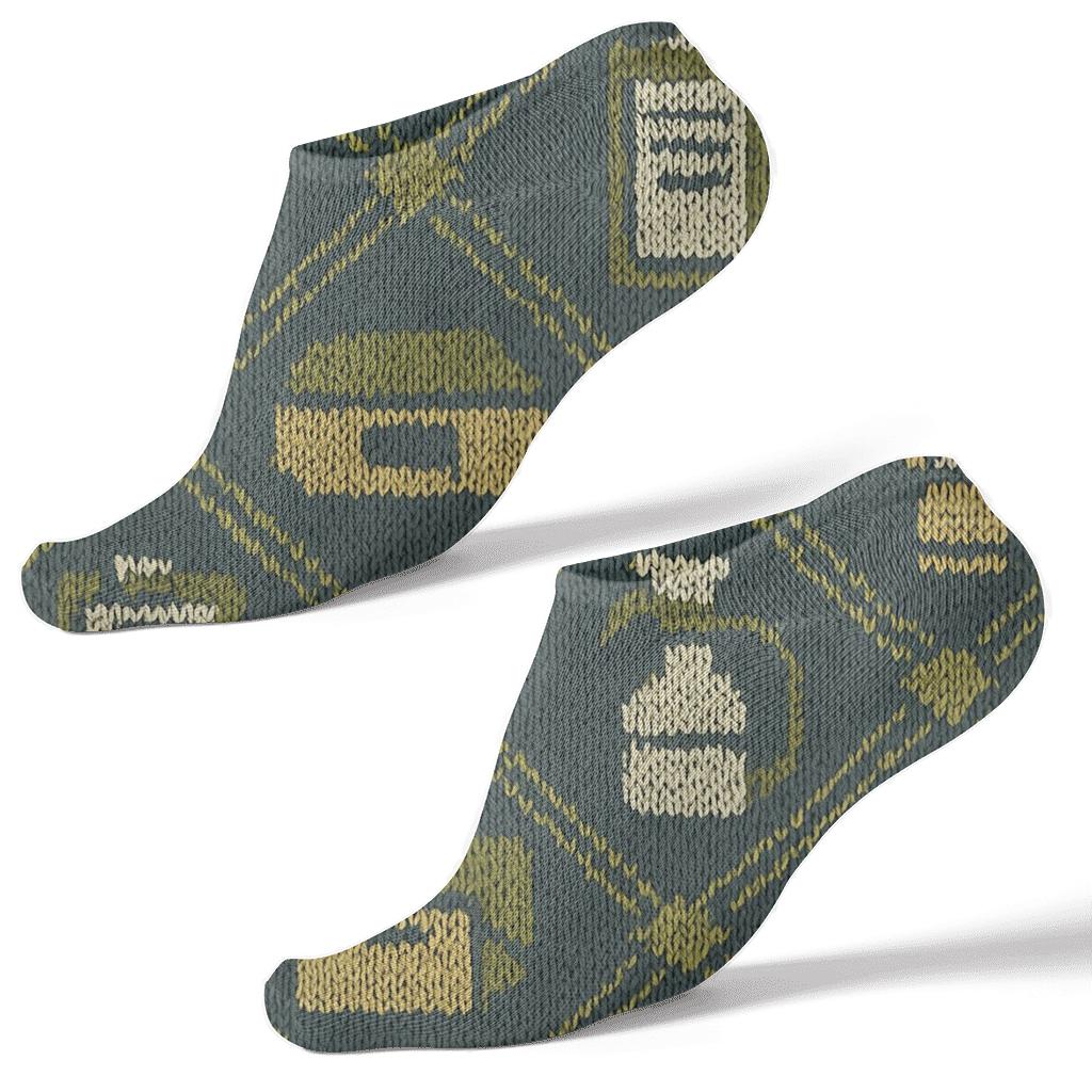Knitted Pattern Illusion Pest control technician Toolwork Tiling Ankle Length Socks